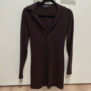 Motel Rocks Chocolate Brown Mini Dress